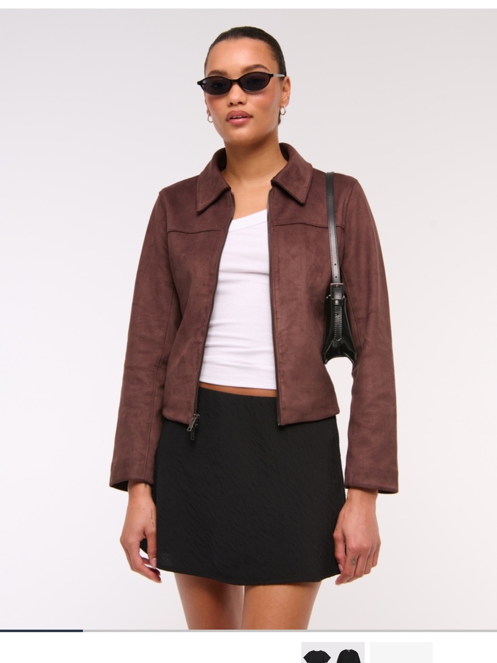 Abercrombie sienna mini skort in black